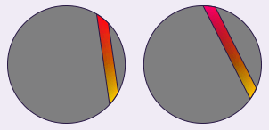 two color circles obscured by grey, leaving a colored line cut out on each one.